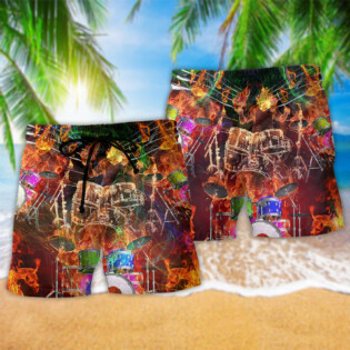 Drum Music Is My Life My Soul - Beach Short - Owl Ohh - Owl Ohh