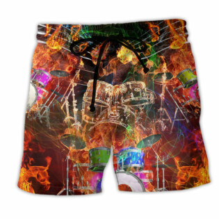 Drum Music Is My Life My Soul - Beach Short - Owl Ohh - Owl Ohh
