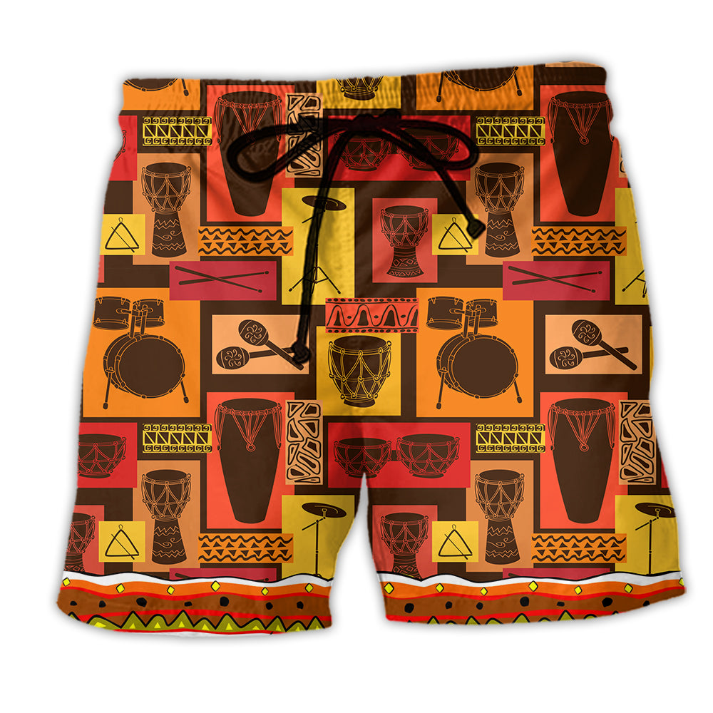 Drum Music Lover Cool Style - Beach Short - Owl Ohh - Owl Ohh