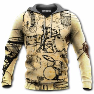 Drum Music No Drums No Life Know Drums Know Life - Hoodie - Owl Ohh - Owl Ohh