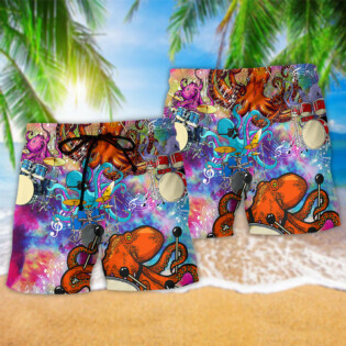 Drum Octopus Dance To The Beat Of Your Own - Beach Short - Owl Ohh - Owl Ohh
