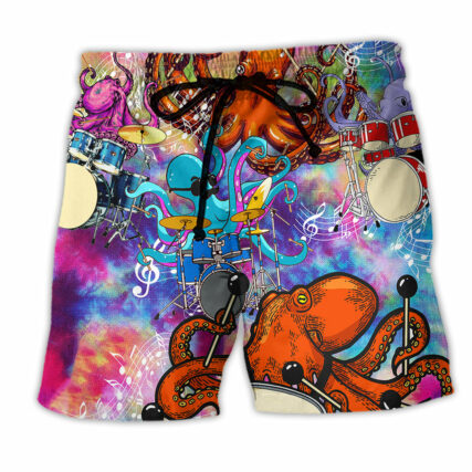 Drum Octopus Dance To The Beat Of Your Own - Beach Short - Owl Ohh - Owl Ohh