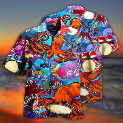 Drum Octopus Dance To The Beat Of Your Own - Hawaiian Shirt - Owl Ohh - Owl Ohh