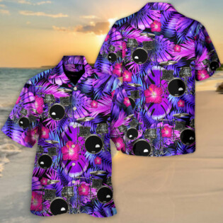 Drum Purple Tropical Style - Hawaiian Shirt - Owl Ohh-Owl Ohh