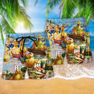 Duck In An Adventure Funny Life - Beach Short - Owl Ohh - Owl Ohh