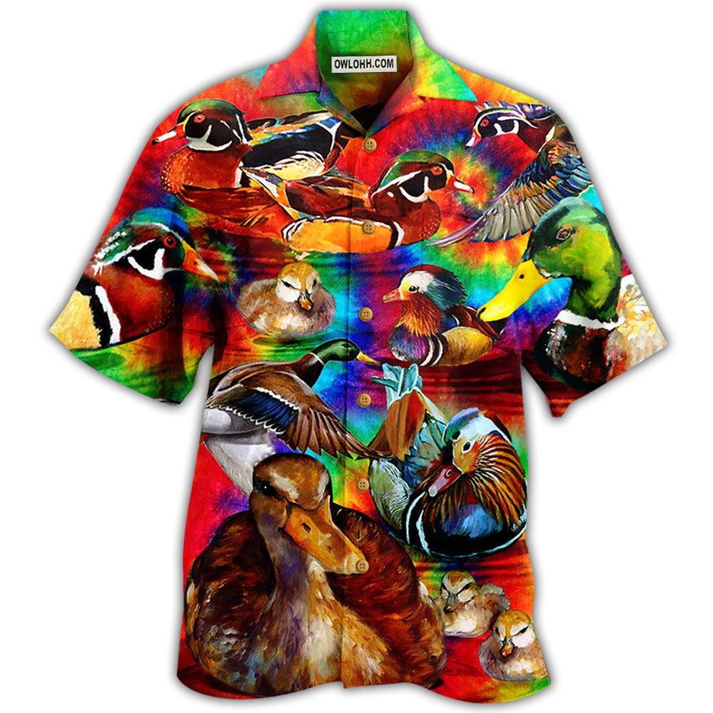 Duck Love Red And Green - Hawaiian Shirt - Owl Ohh - Owl Ohh