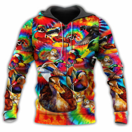Duck Love Red And Green - Hoodie - Owl Ohh - Owl Ohh
