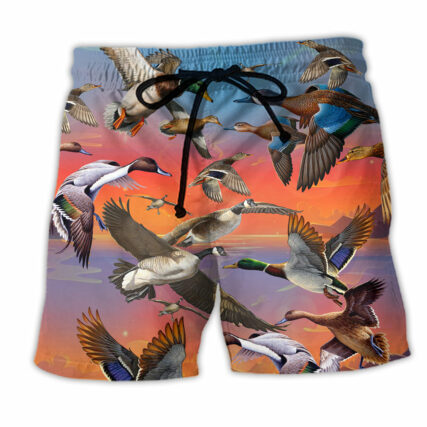 Duck The Soul Ducks Is In The Sunset - Beach Short - Owl Ohh - Owl Ohh