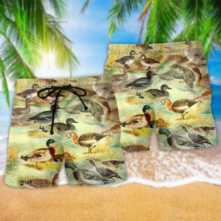 Duck Vintage World Art - Beach Short - Owl Ohh - Owl Ohh