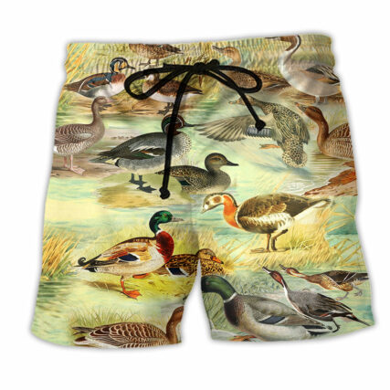 Duck Vintage World Art - Beach Short - Owl Ohh - Owl Ohh