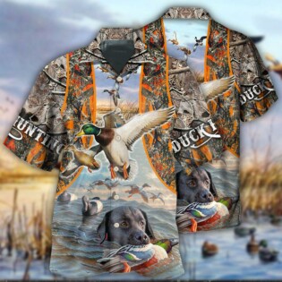 Hunting Duck Hunting Orange Style - Hawaiian Shirt - Owl Ohh - Owl Ohh