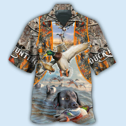 Hunting Duck Hunting Orange Style - Hawaiian Shirt - Owl Ohh - Owl Ohh