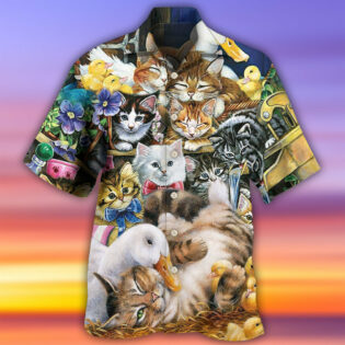 Animals Ducks And Cats - Hawaiian Shirt - Owl Ohh - Owl Ohh