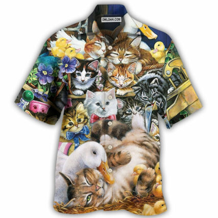 Animals Ducks And Cats - Hawaiian Shirt - Owl Ohh - Owl Ohh