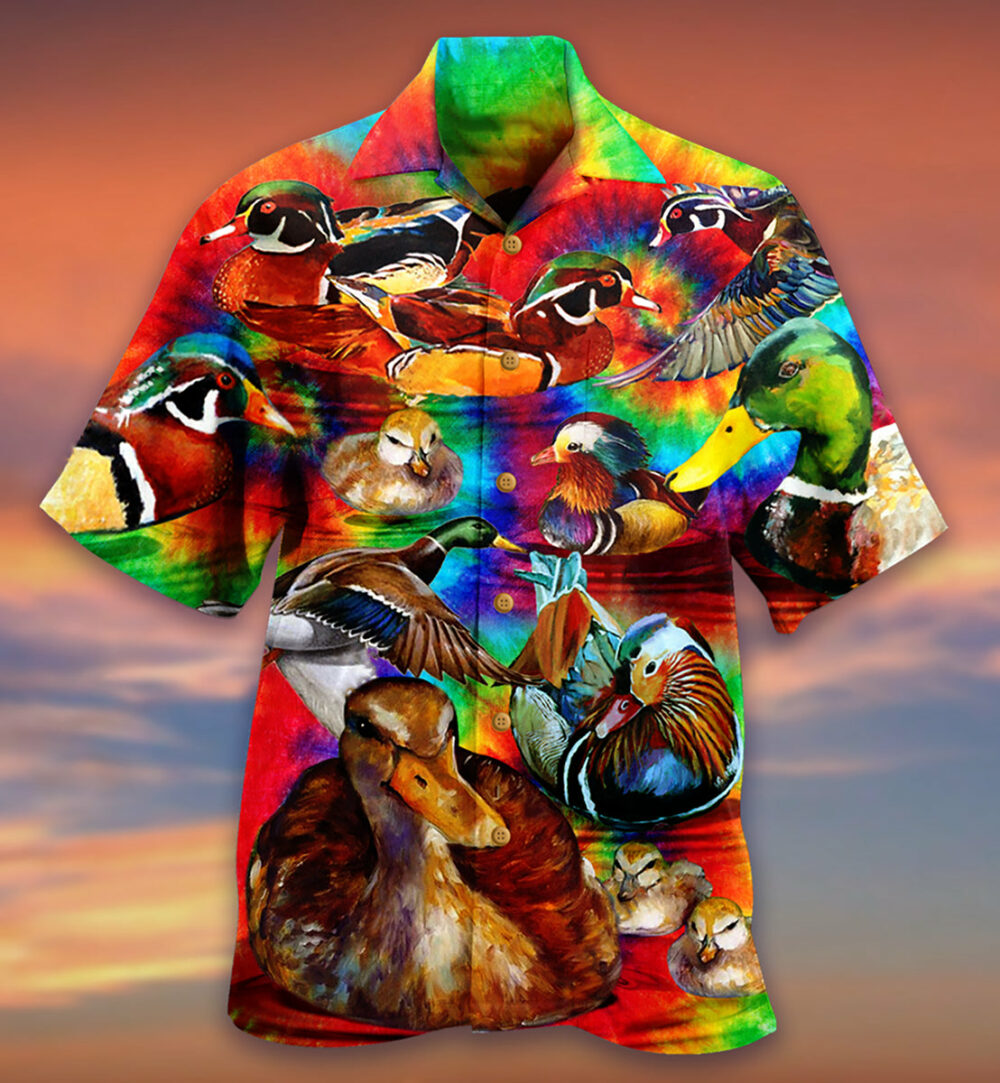 Duck Love Red And Green - Hawaiian Shirt - Owl Ohh - Owl Ohh