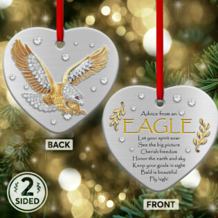 Eagle Advice Classic Style - Heart Ornament - Owl Ohh - Owl Ohh