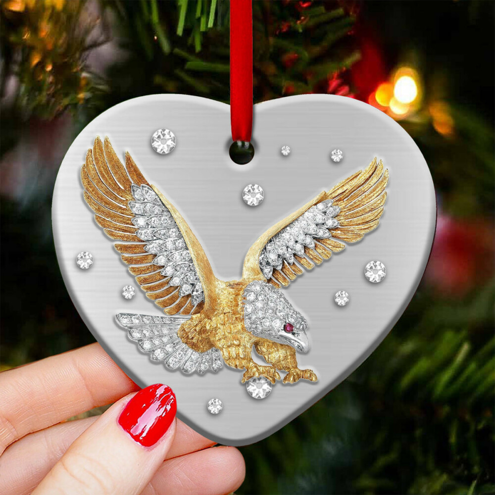 Eagle Advice Classic Style - Heart Ornament - Owl Ohh - Owl Ohh