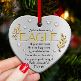 Eagle Advice Classic Style - Heart Ornament - Owl Ohh - Owl Ohh