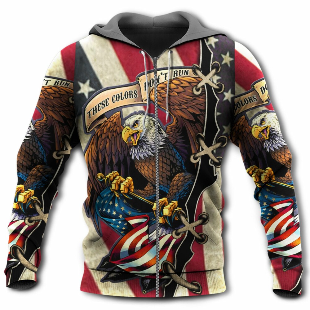 Eagle American Eagle Fly Flag - Hoodie - Owl Ohh - Owl Ohh