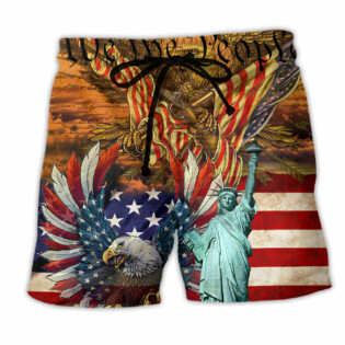 Eagle American Patriotism Eagle Style - Beach Short - Owl Ohh - Owl Ohh