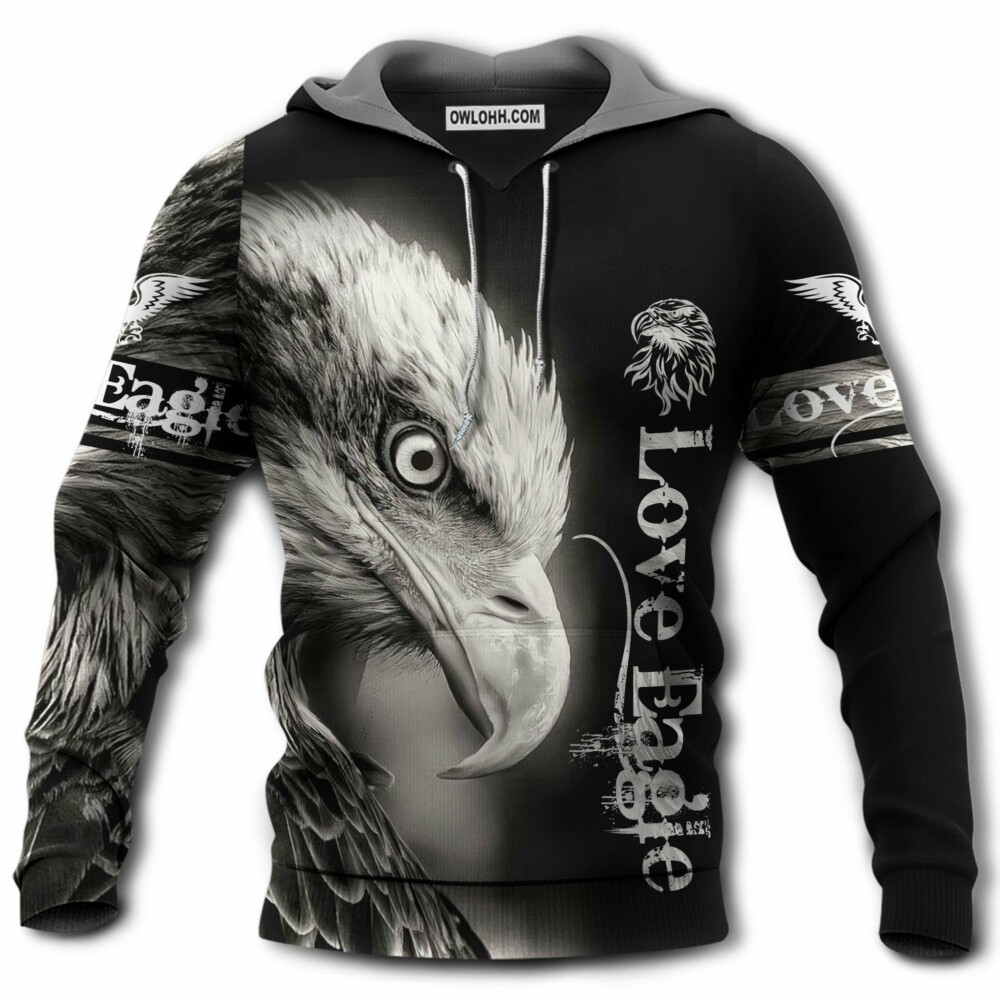 Eagle Love Strong Eagle - Hoodie - Owl Ohh - Owl Ohh