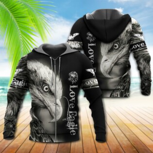 Eagle Love Strong Eagle - Hoodie - Owl Ohh - Owl Ohh