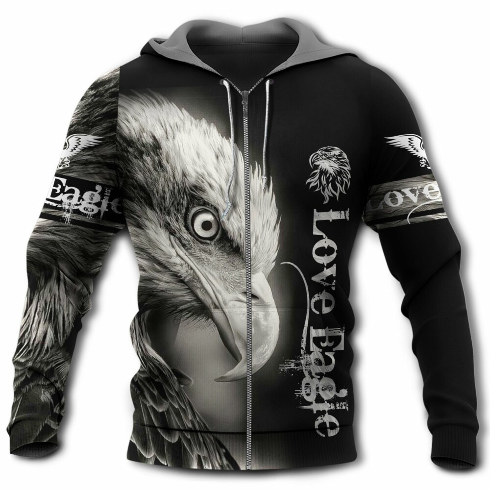 Eagle Love Strong Eagle - Hoodie - Owl Ohh - Owl Ohh