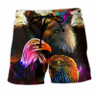 Eagle Mix Neon Cool Style - Beach Short - Owl Ohh - Owl Ohh