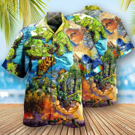 Earth With Environmental Protection - Hawaiian Shirt - Owl Ohh - Owl Ohh