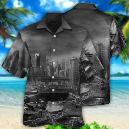 Earthquake I Survived An Earthquake With Dark Style - Hawaiian Shirt - Owl Ohh - Owl Ohh