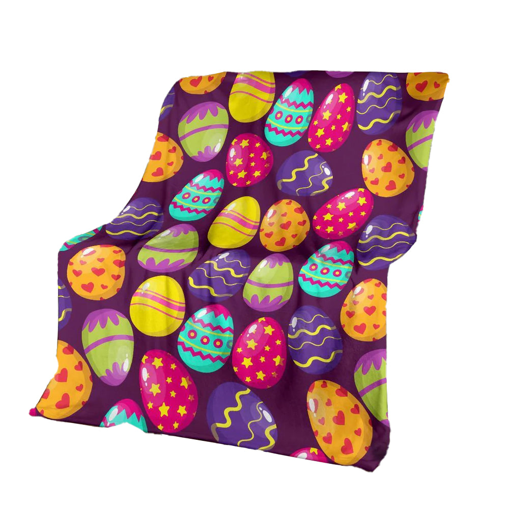 Easter Eggs Big Eggs Happy Easter Day - Flannel Blanket - Owl Ohh - Owl Ohh