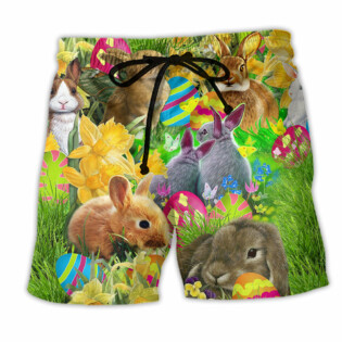 Easter Happy Bunnie So Cute - Beach Short - Owl Ohh - Owl Ohh