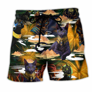 Egypt Awesome Egyptain Cat Cool Style - Beach Short - Owl Ohh - Owl Ohh