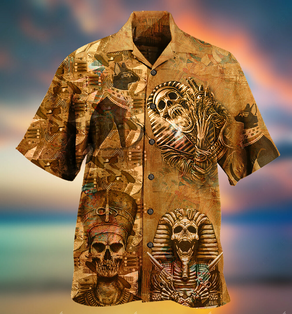 Egypt Skull - Hawaiian Shirt - Owl Ohh - Owl Ohh