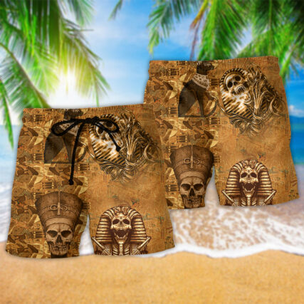 Egypt Skull Lover Style - Beach Short - Owl Ohh - Owl Ohh