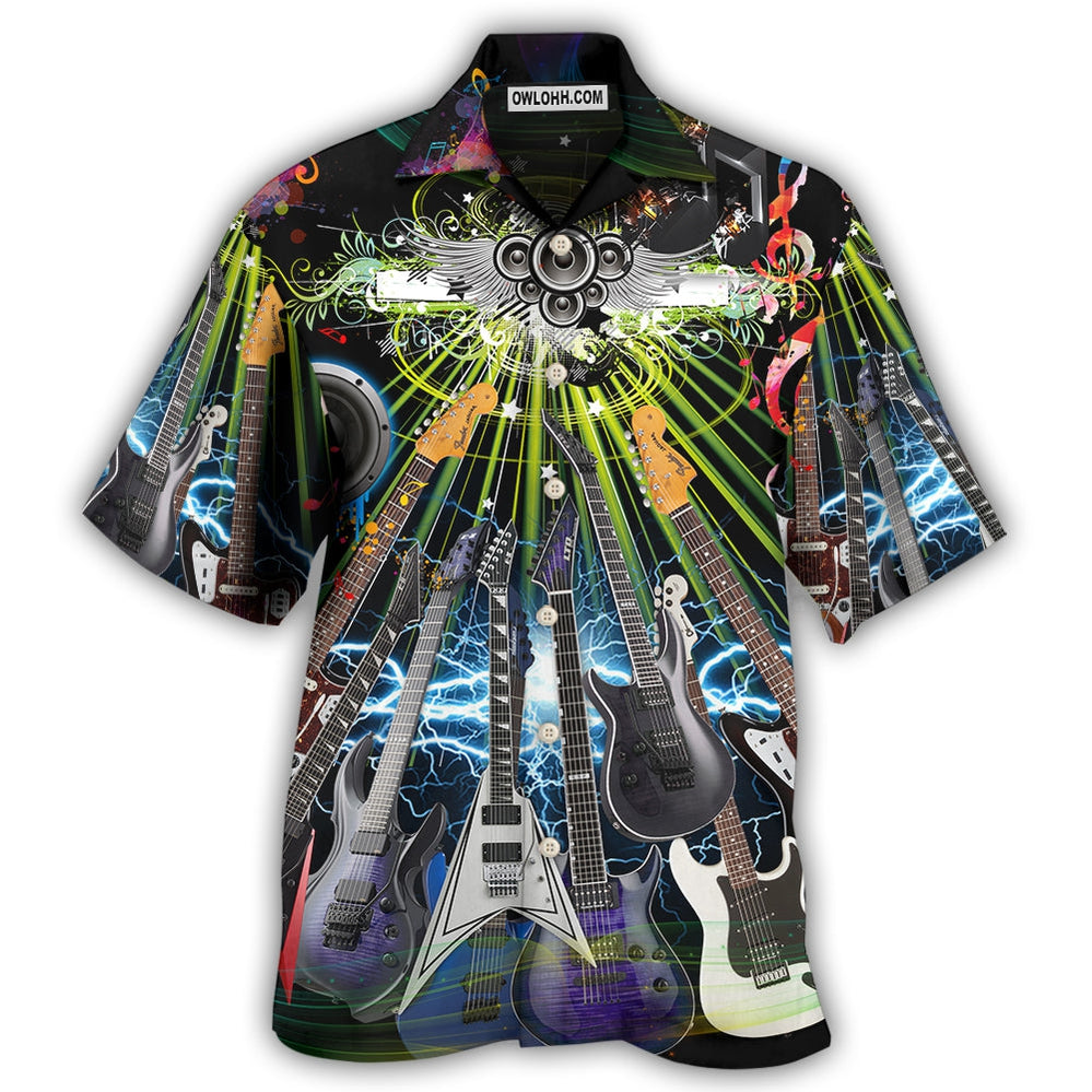 Guitar Life With Guitar - Hawaiian Shirt - Owl Ohh - Owl Ohh