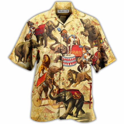 Elephant Amazing Circus Show - Hawaiian Shirt - Owl Ohh - Owl Ohh