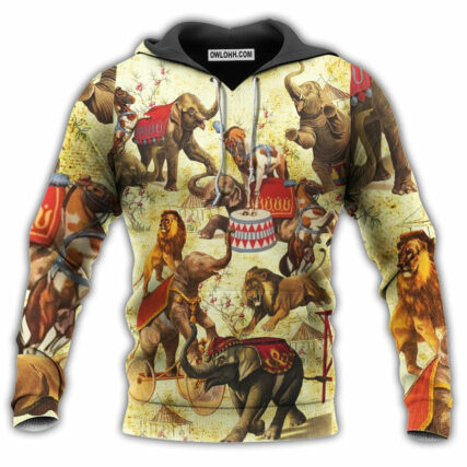 Elephant Amazing Circus Show With Fun Style - Hoodie - Owl Ohh - Owl Ohh