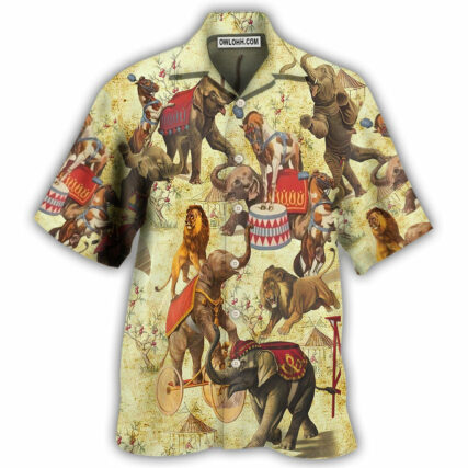 Elephant Circus Show - Hawaiian Shirt - Owl Ohh - Owl Ohh