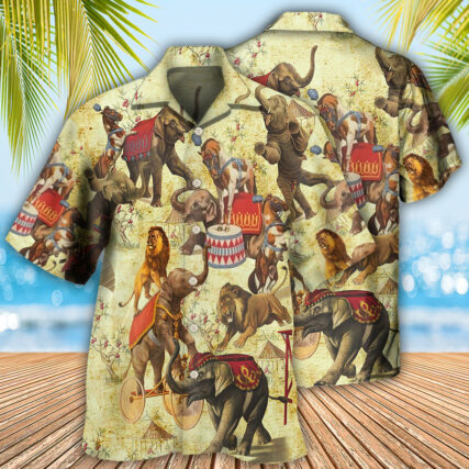 Elephant Circus Show - Hawaiian Shirt - Owl Ohh - Owl Ohh