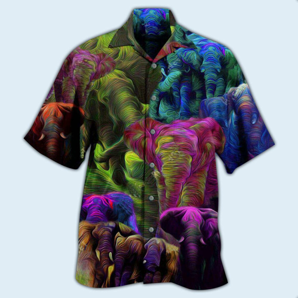 Elephant Colorful Style - Hawaiian Shirt - Owl Ohh - Owl Ohh