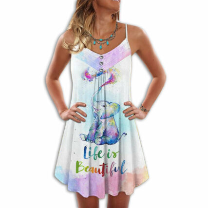 Elephant Loves Summer Life Is Beautiful - Summer Dress - Owl Ohh - Owl Ohh