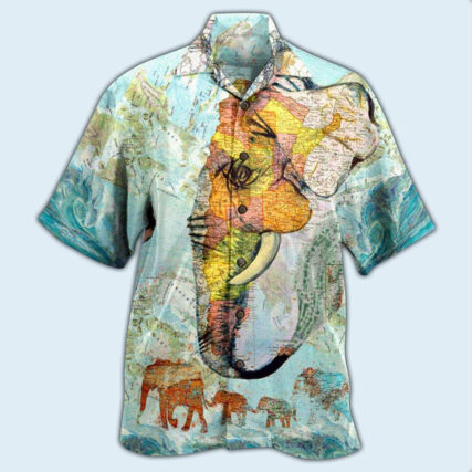 Elephant Map - Hawaiian Shirt - Owl Ohh - Owl Ohh