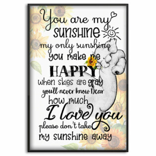 Elephant Sunflower You Are My Sunshine You Make Me Happy - Vertical Poster - Owl Ohh - Owl Ohh