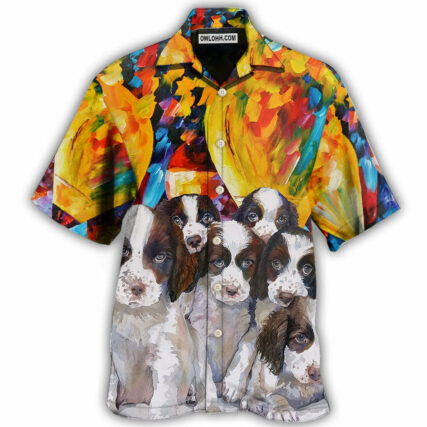 English Springer Spaniel Dog Art Dog Lovely - Hawaiian Shirt - Owl Ohh - Owl Ohh