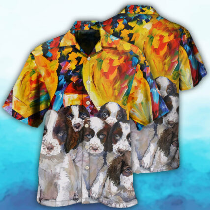 English Springer Spaniel Dog Art Dog Lovely - Hawaiian Shirt - Owl Ohh - Owl Ohh