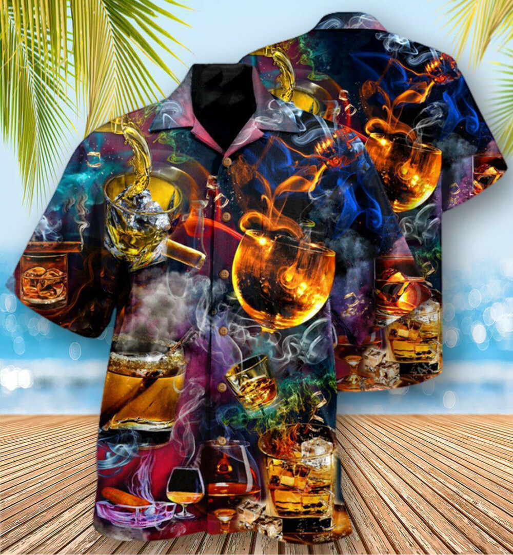 Wine Enjoy Special Drink At Night - Hawaiian Shirt - Owl Ohh - Owl Ohh