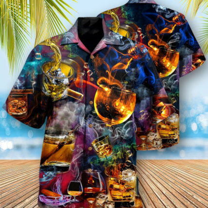 Wine Enjoy Special Drink At Night - Hawaiian Shirt - Owl Ohh - Owl Ohh