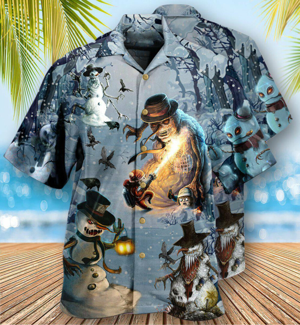 Snowman Evil Cool Style - Hawaiian Shirt - Owl Ohh - Owl Ohh