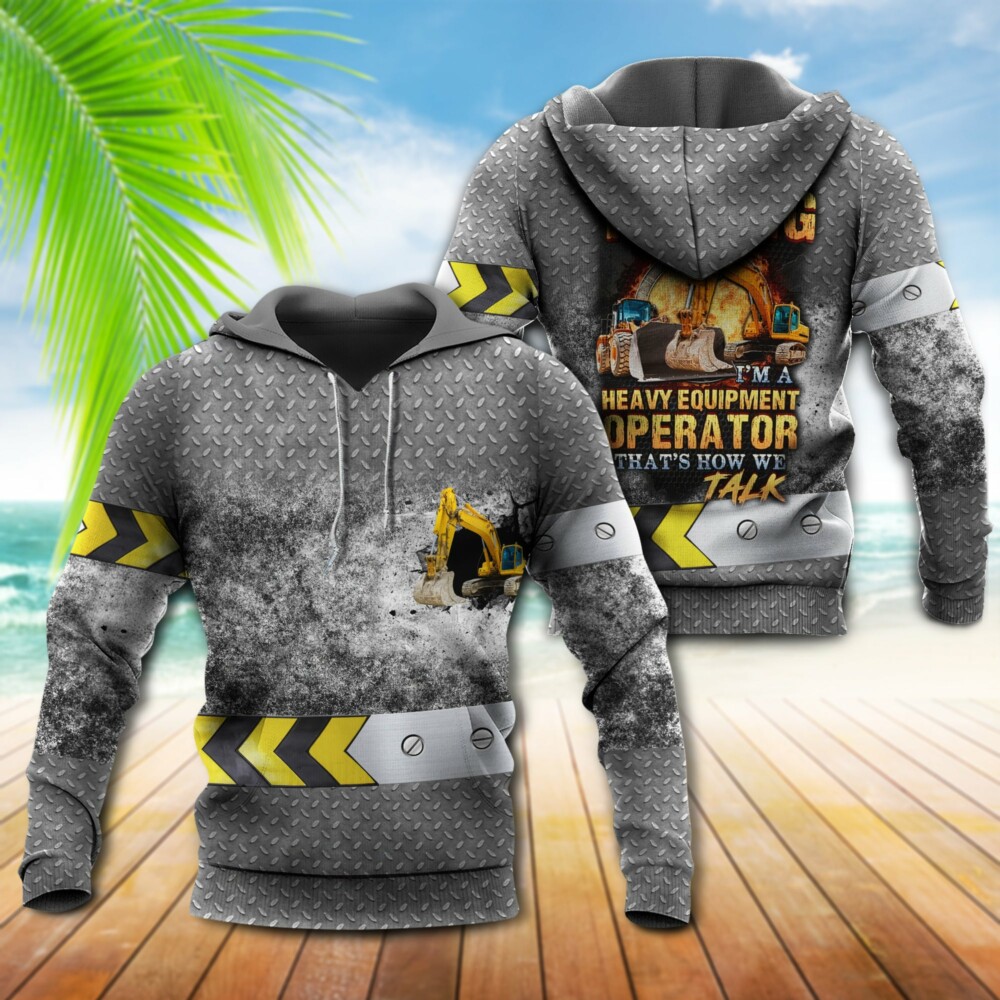 Excavator Heavy Equipment - Hoodie - Owl Ohh - Owl Ohh